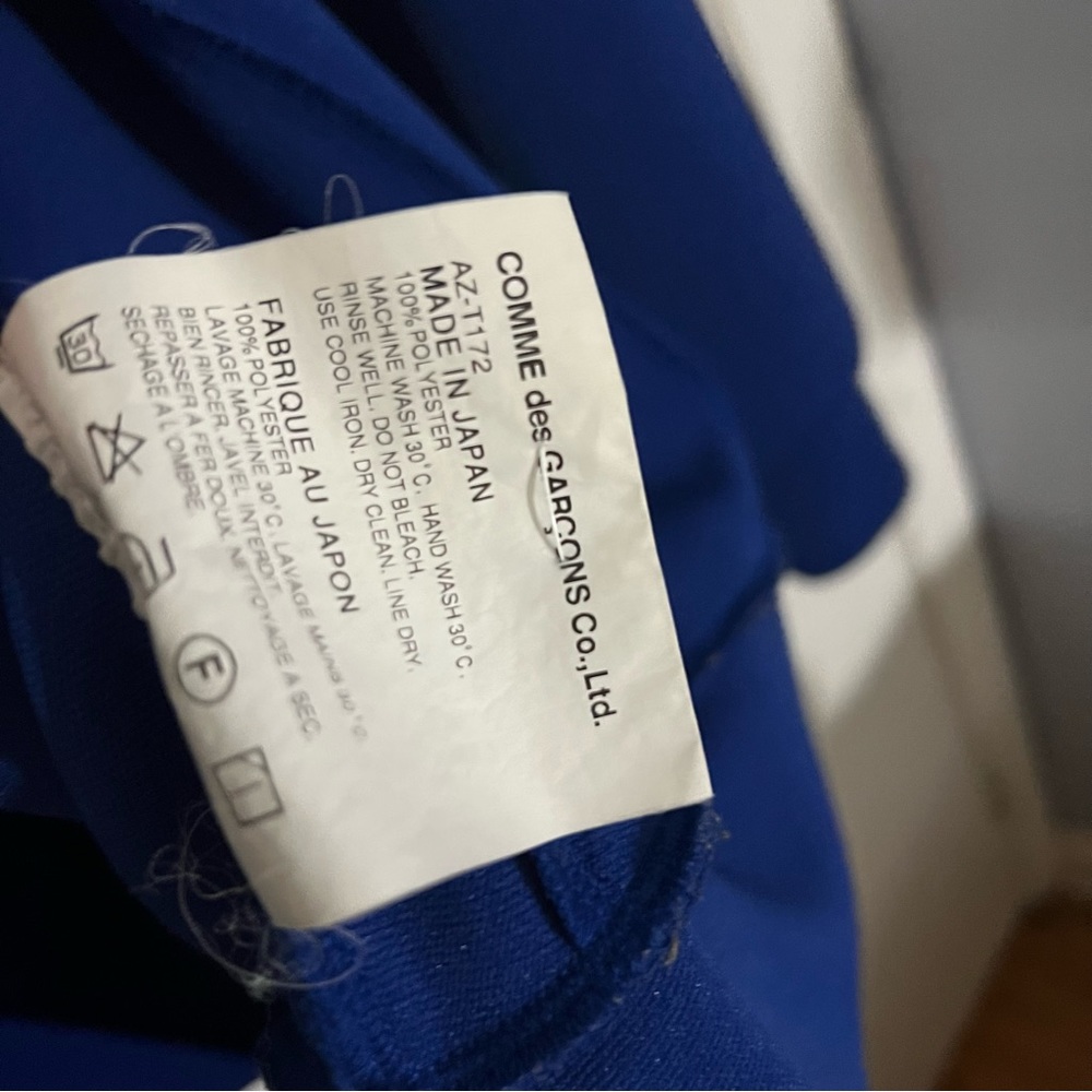 Comme Des Garçons CDG Play Blue Mens Zip Up Hoodie Size Large - Picture 12 of 12